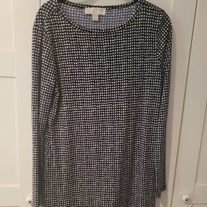 Michael Kors Blue Geometric Long Sleeve Dress